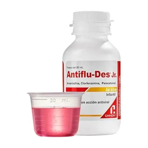 Antiflu-Des®Jr. 0.5/0.02/3G. Con 60 ML De Jarabe