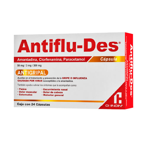 Antiflu-Des® 50/3/300 Mg Con 24 Cápsulas