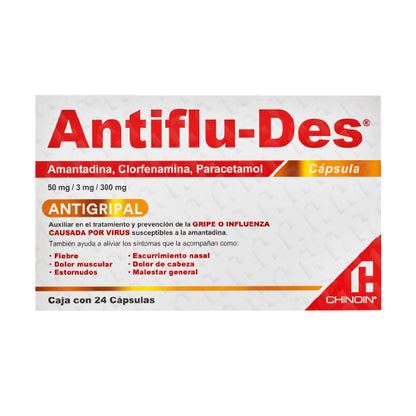 Antiflu-Des® 50/3/300 Mg Con 24 Cápsulas